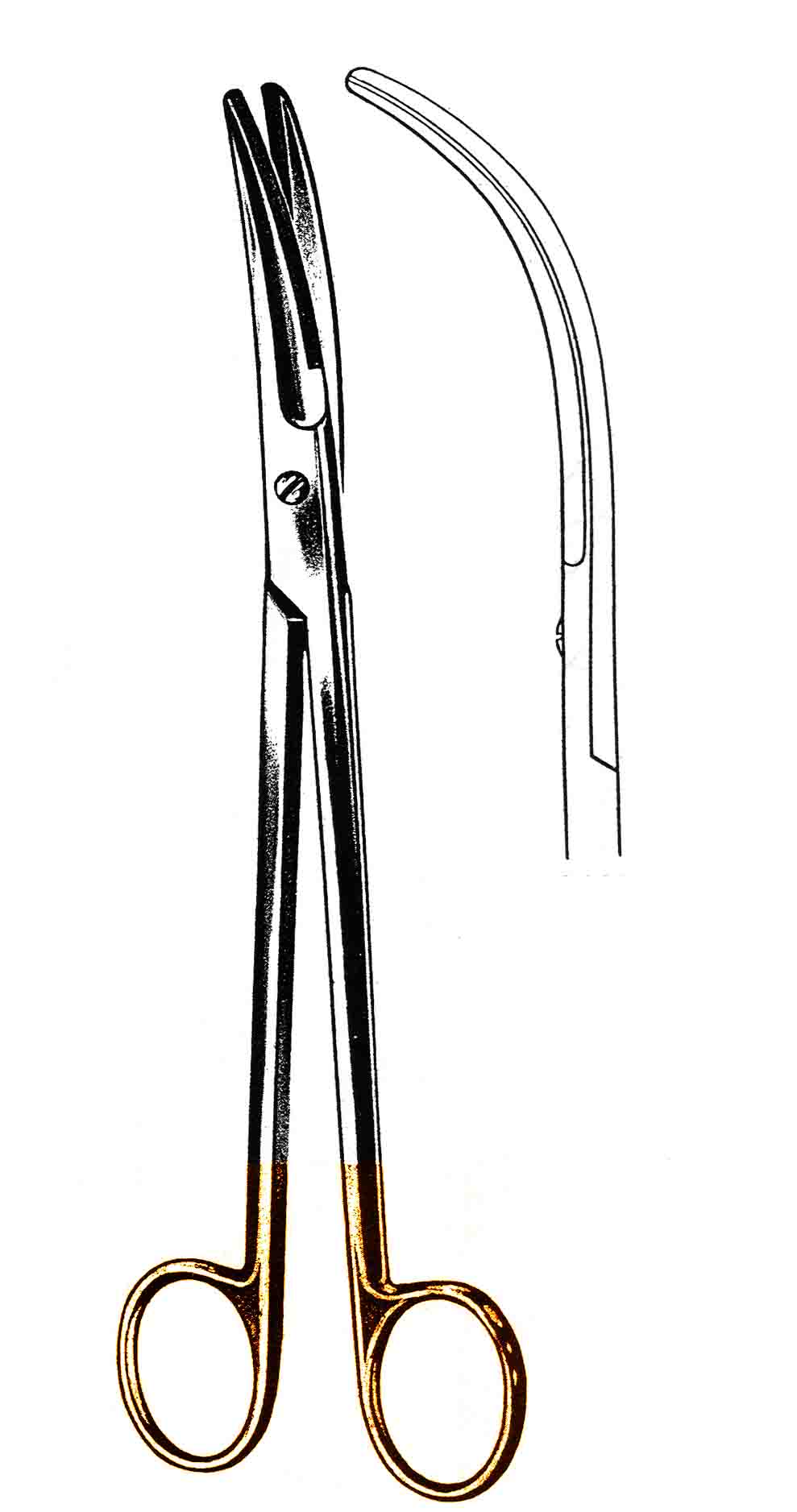 PARAMETRIUM ALTIN SAPLI MAKAS EĞRİ 23CM